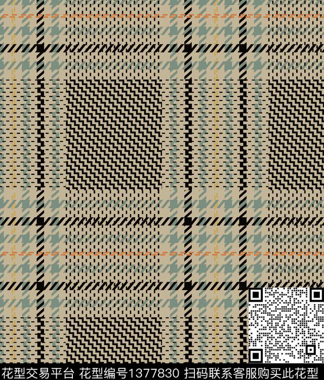 几何格子数码华亿平台数码印花华亿平台下载（图片编号: 1377830） - 瓦栏（Walan）