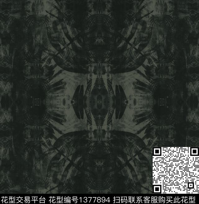 迷彩抽象男装大牌风数码印花华亿平台下载（图片编号: 1377894） - 瓦栏（Walan）