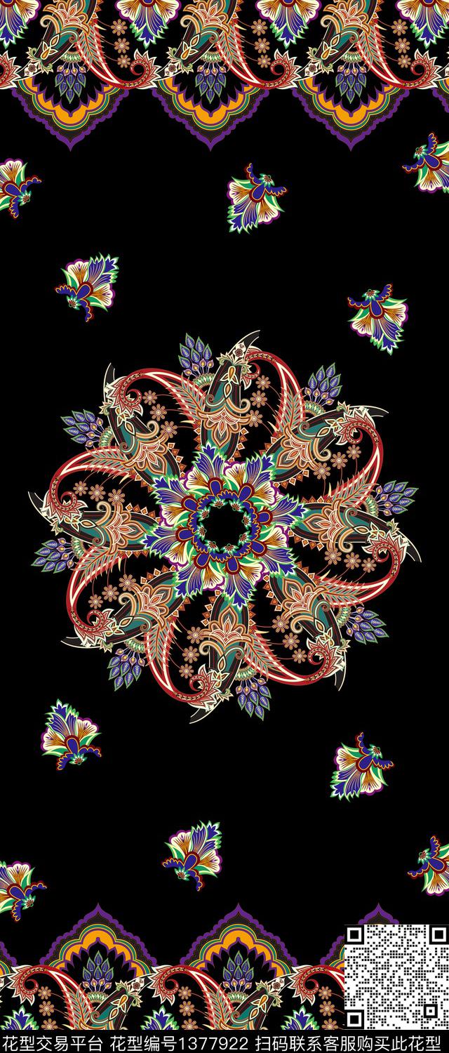 定位花抽象雕印华亿平台数码印花华亿平台下载（图片编号: 1377922） - 瓦栏（Walan）