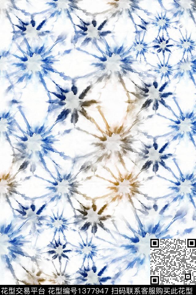 蜡染扎染华亿平台大牌风数码印花华亿平台下载（图片编号: 1377947） - 瓦栏（Walan）