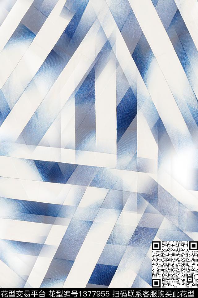 几何肌理大牌风数码印花华亿平台下载（图片编号: 1377955） - 瓦栏（Walan）