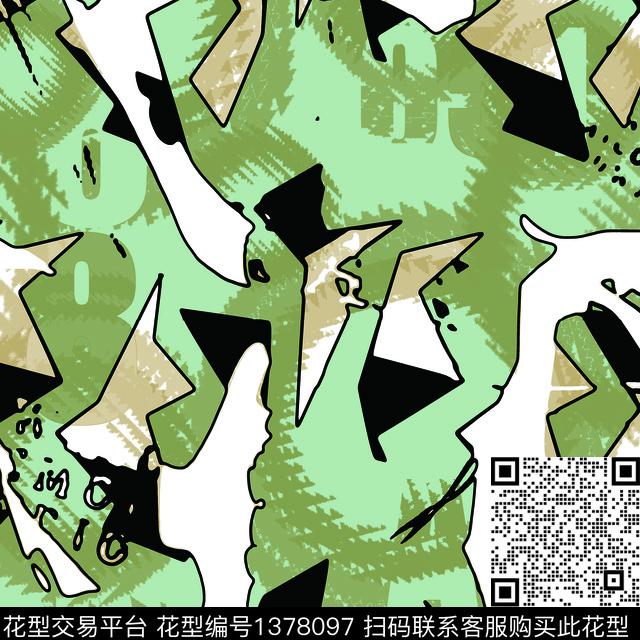 几何纸印花抽象男装传统印花华亿平台下载（图片编号: 1378097） - 瓦栏（Walan）