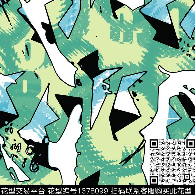 几何纸印花抽象男装传统印花华亿平台下载（图片编号: 1378099） - 瓦栏（Walan）