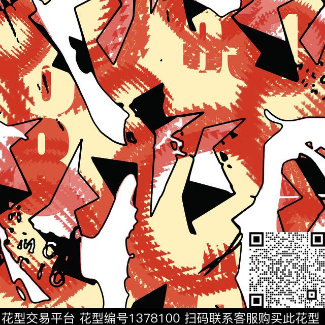 几何纸印花抽象男装传统印花华亿平台下载（图片编号: 1378100） - 瓦栏（Walan）