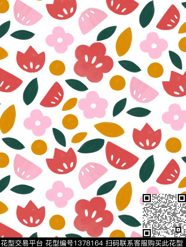 可爱卡通小碎花传统印花华亿平台下载（图片编号: 1378164） - 瓦栏（Walan）