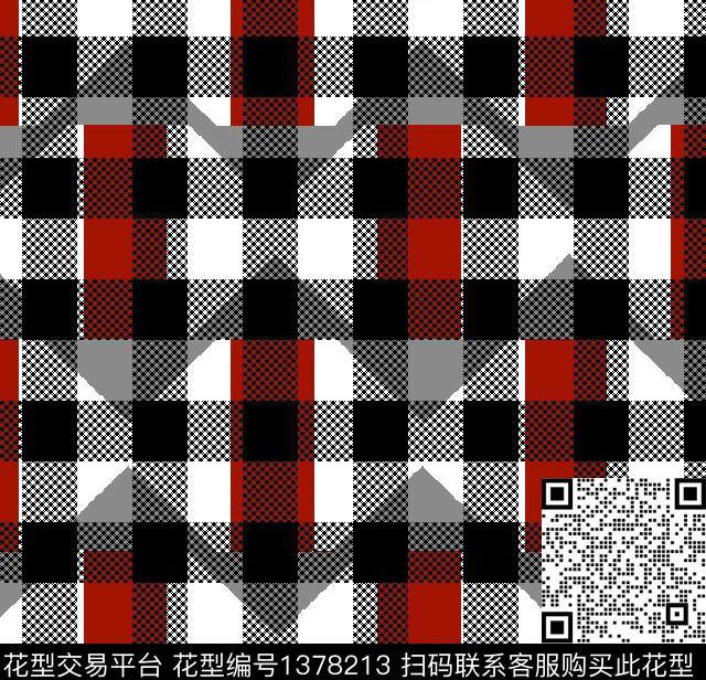 几何格子商务传统印花华亿平台下载（图片编号: 1378213） - 瓦栏（Walan）