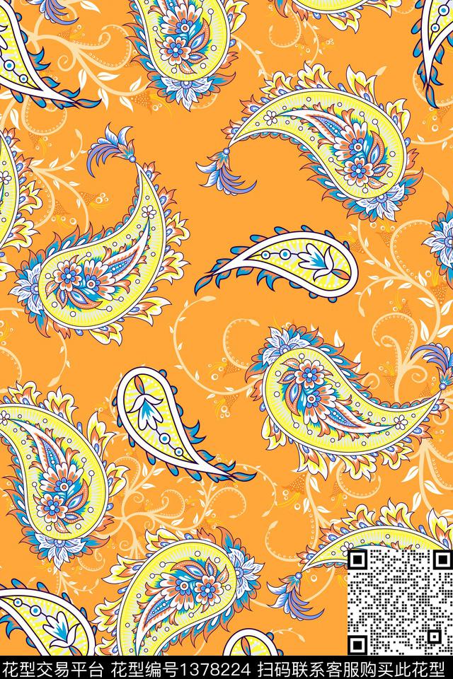 女装民族风花卉数码印花华亿平台下载（图片编号: 1378224） - 瓦栏（Walan）
