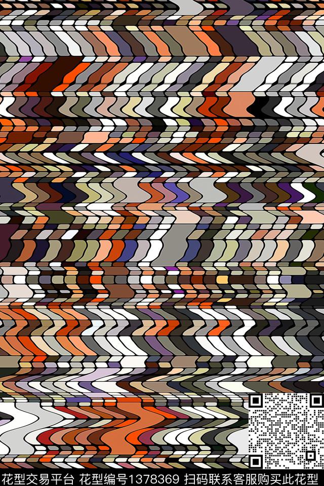 几何纹理抽象数码印花华亿平台下载（图片编号: 1378369） - 瓦栏（Walan）