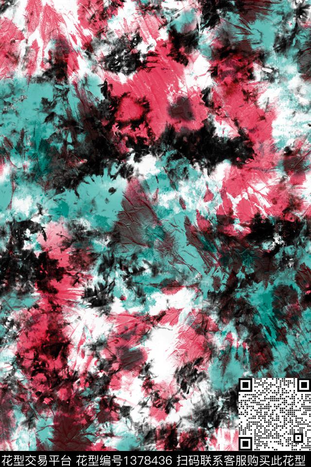 男装满版花扎染华亿平台迷彩传统印花华亿平台下载（图片编号: 1378436） - 瓦栏（Walan）
