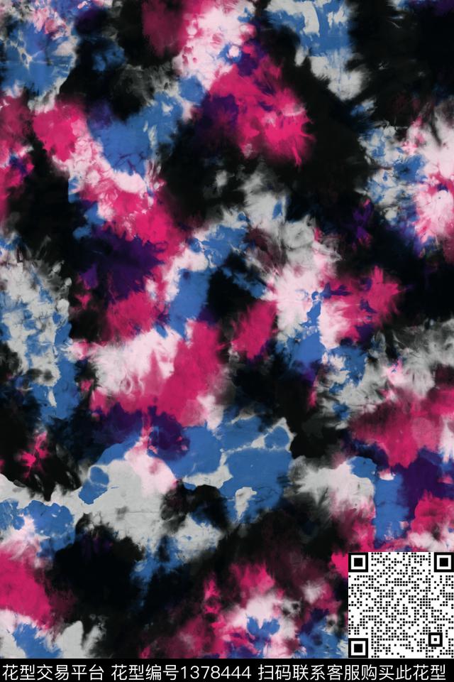 男装满版花扎染华亿平台迷彩传统印花华亿平台下载（图片编号: 1378444） - 瓦栏（Walan）