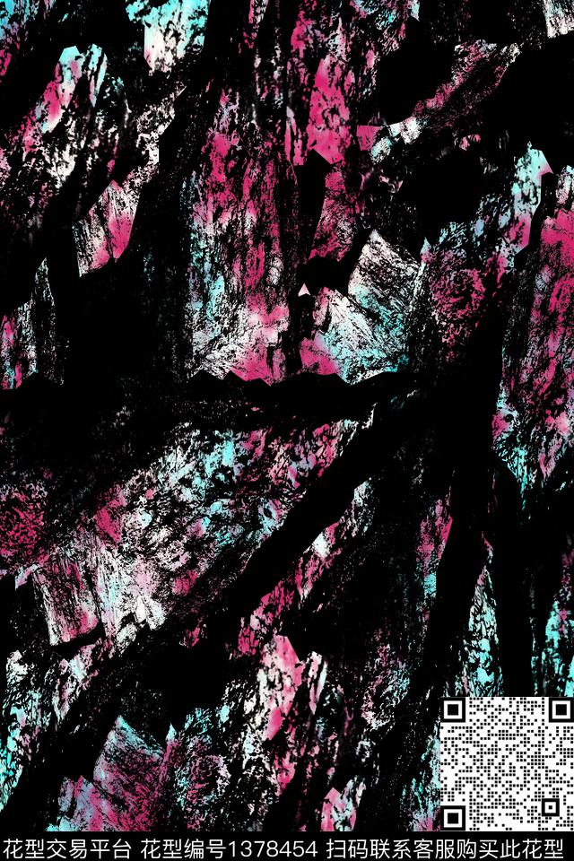 男装满版花扎染华亿平台迷彩传统印花华亿平台下载（图片编号: 1378454） - 瓦栏（Walan）