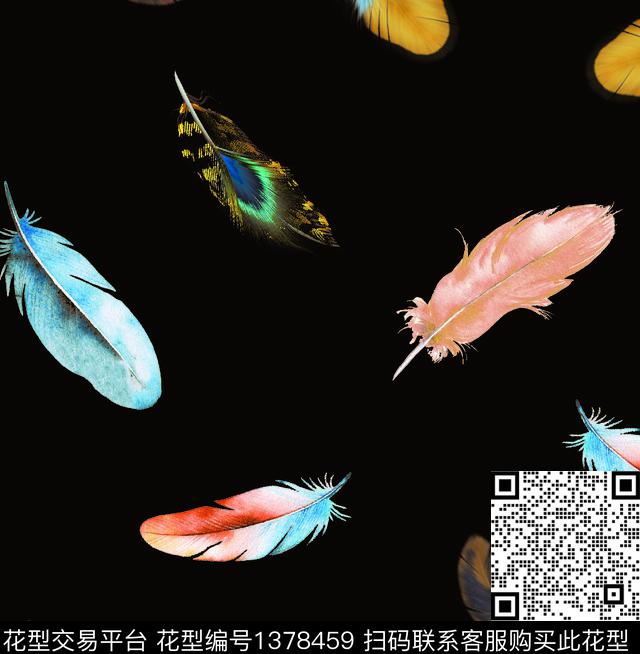 羽毛数码华亿平台大牌风数码印花华亿平台下载（图片编号: 1378459） - 瓦栏（Walan）