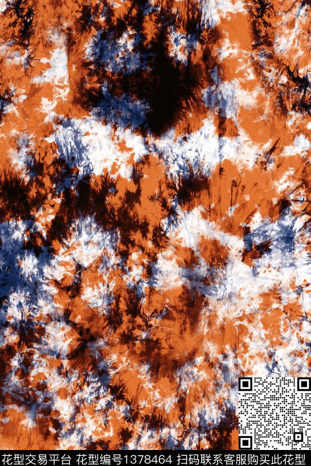 男装满版花扎染华亿平台迷彩传统印花华亿平台下载（图片编号: 1378464） - 瓦栏（Walan）