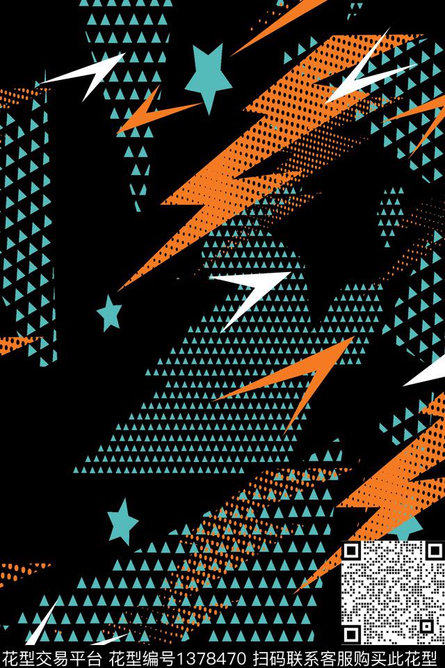 几何男装满版花字母传统印花华亿平台下载（图片编号: 1378470） - 瓦栏（Walan）