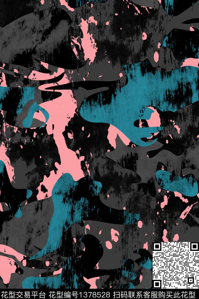 几何男装满版花迷彩传统印花华亿平台下载（图片编号: 1378528） - 瓦栏（Walan）