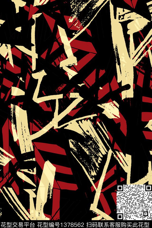 几何男装满版花迷彩传统印花华亿平台下载（图片编号: 1378562） - 瓦栏（Walan）