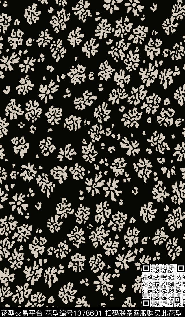 女装花卉满版散花数码印花华亿平台下载（图片编号: 1378601） - 瓦栏（Walan）
