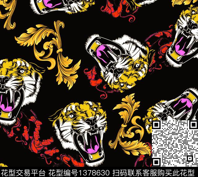 老虎金属数码印花华亿平台下载（图片编号: 1378630） - 瓦栏（Walan）