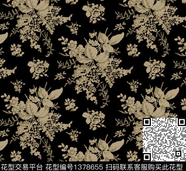 女装花卉大牌风数码印花华亿平台下载（图片编号: 1378655） - 瓦栏（Walan）