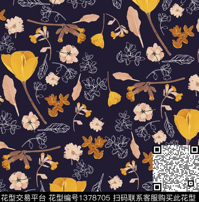 小碎花数码印花华亿平台下载（图片编号: 1378705） - 瓦栏（Walan）