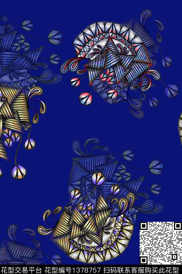 旗袍香云纱真丝数码印花华亿平台下载（图片编号: 1378757） - 瓦栏（Walan）