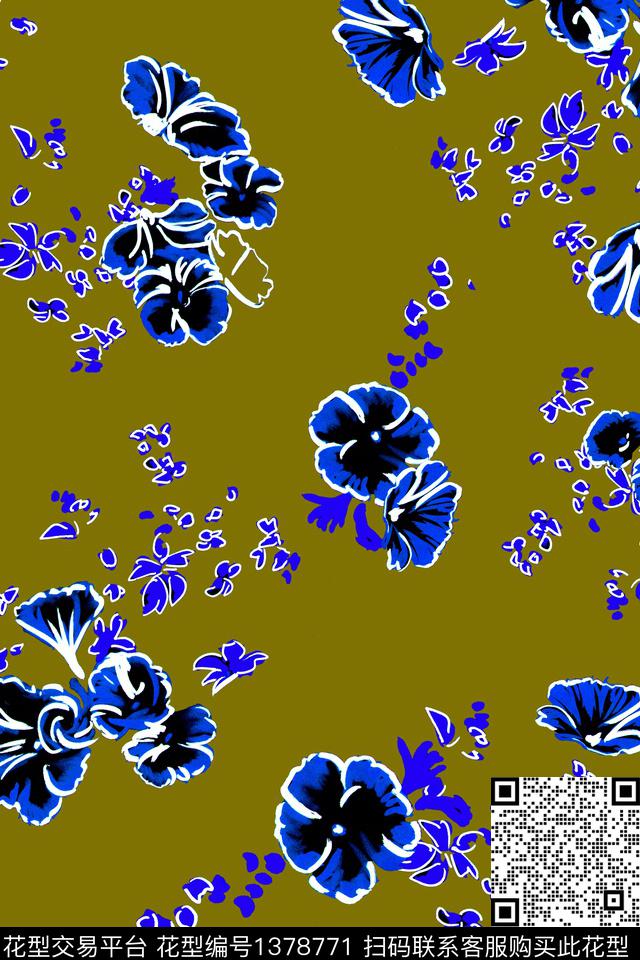 旗袍香云纱真丝数码印花华亿平台下载（图片编号: 1378771） - 瓦栏（Walan）