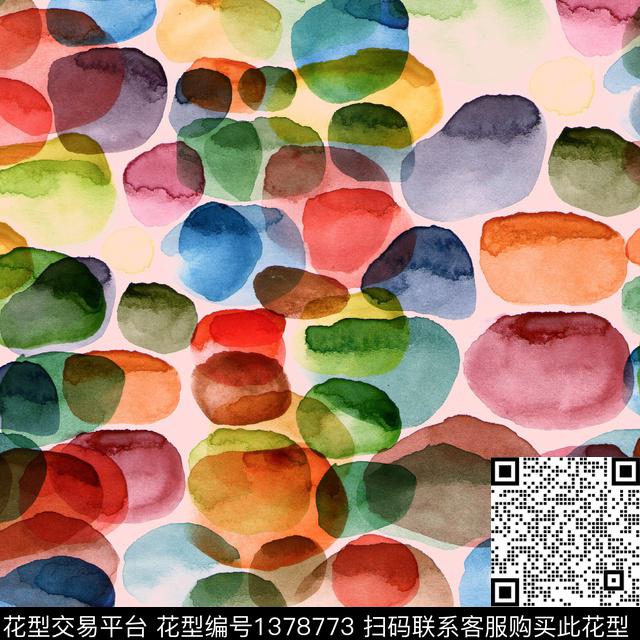 扎染华亿平台女装花卉数码印花华亿平台下载（图片编号: 1378773） - 瓦栏（Walan）