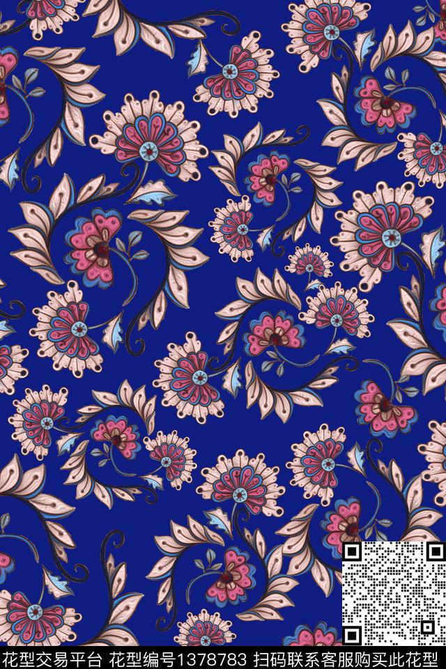 旗袍香云纱真丝数码印花华亿平台下载（图片编号: 1378783） - 瓦栏（Walan）