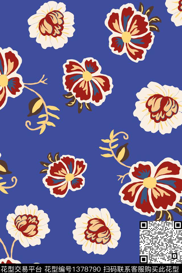 几何大牌风抽象数码印花华亿平台下载（图片编号: 1378790） - 瓦栏（Walan）