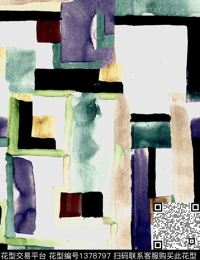 扎染华亿平台女装花卉数码印花华亿平台下载（图片编号: 1378797） - 瓦栏（Walan）