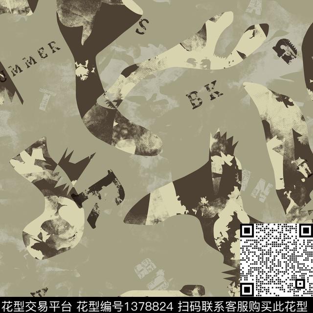 几何纸印花抽象男装传统印花华亿平台下载（图片编号: 1378824） - 瓦栏（Walan）