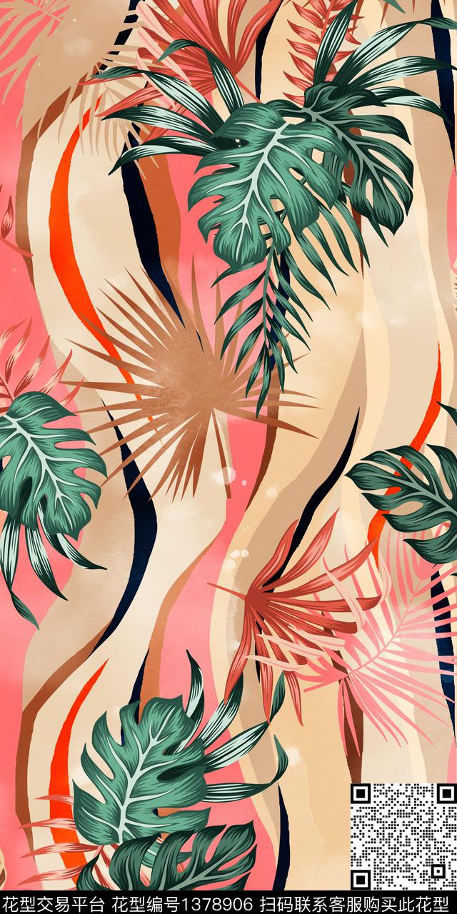 花卉植物南美数码印花华亿平台下载（图片编号: 1378906） - 瓦栏（Walan）