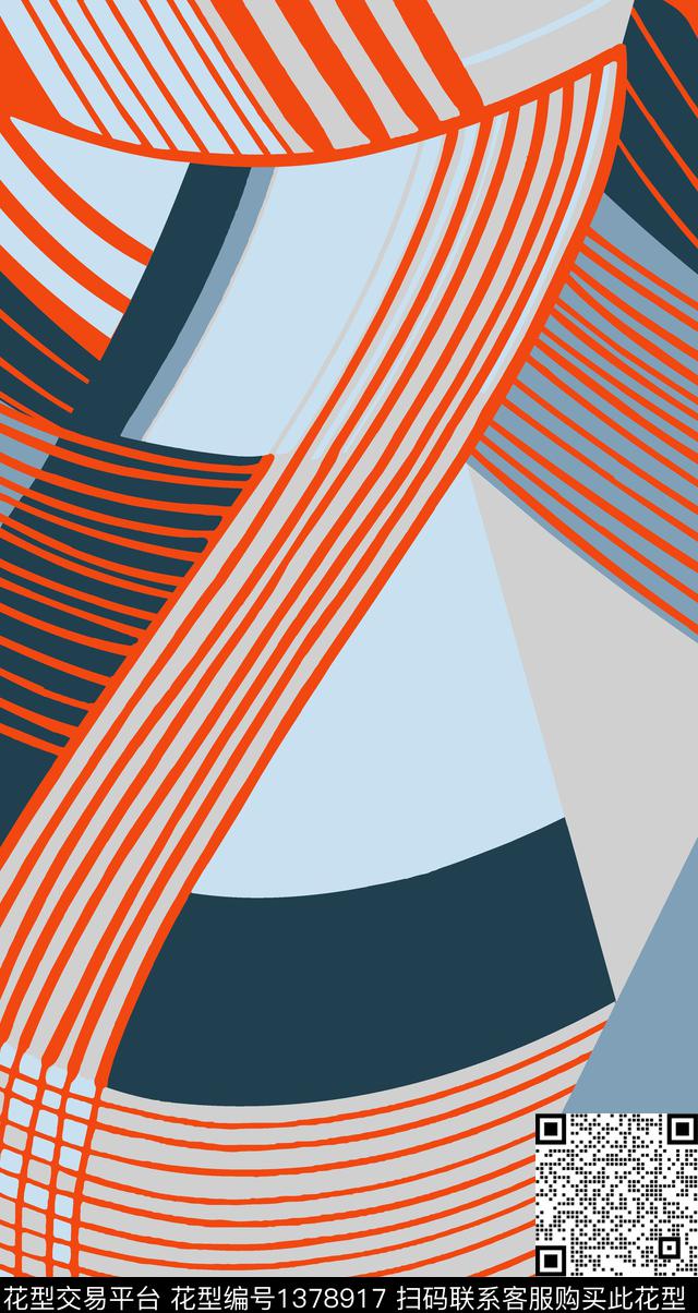 学院几何简约传统印花华亿平台下载（图片编号: 1378917） - 瓦栏（Walan）