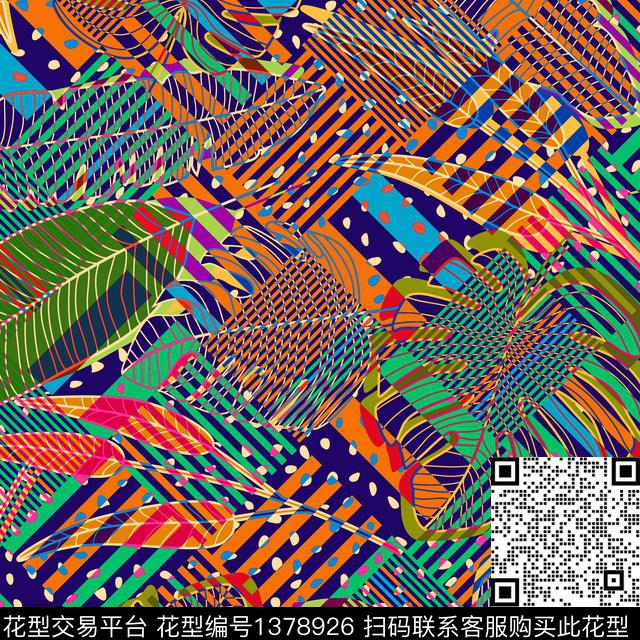 花卉植物南美数码印花华亿平台下载（图片编号: 1378926） - 瓦栏（Walan）