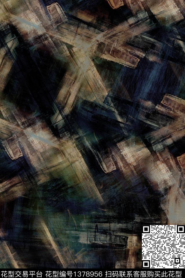 几何肌理格子数码印花华亿平台下载（图片编号: 1378956） - 瓦栏（Walan）
