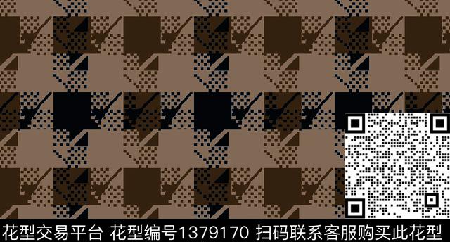 几何格子复古数码印花华亿平台下载（图片编号: 1379170） - 瓦栏（Walan）