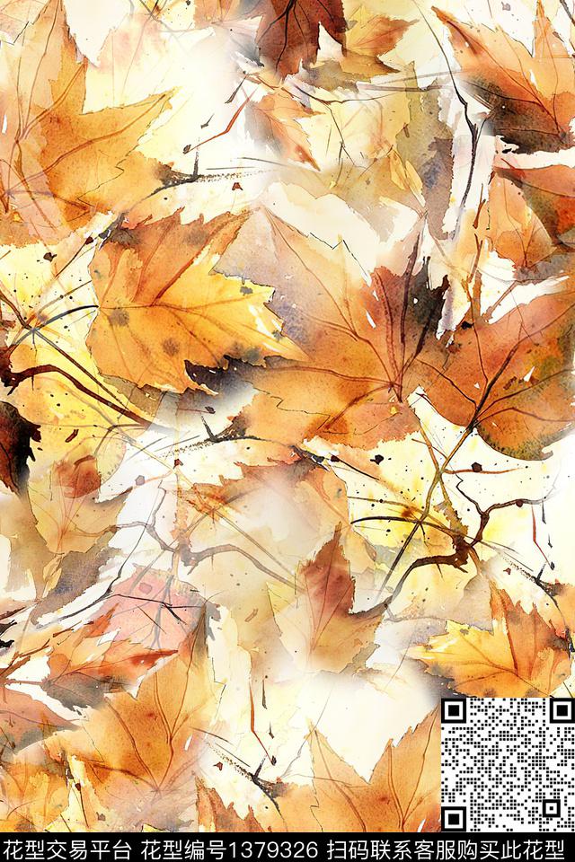 抽象花卉花卉大牌风数码印花华亿平台下载（图片编号: 1379326） - 瓦栏（Walan）