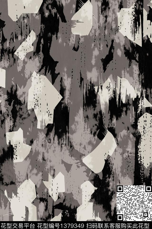 几何男装满版花迷彩传统印花华亿平台下载（图片编号: 1379349） - 瓦栏（Walan）