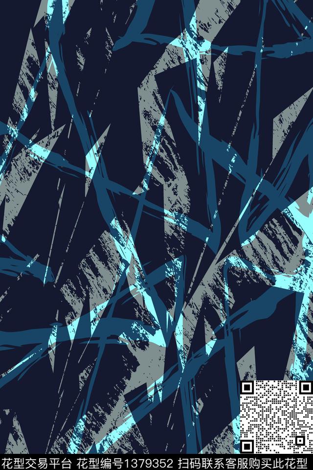 几何男装满版花迷彩传统印花华亿平台下载（图片编号: 1379352） - 瓦栏（Walan）