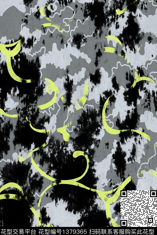 几何男装满版花迷彩传统印花华亿平台下载（图片编号: 1379365） - 瓦栏（Walan）