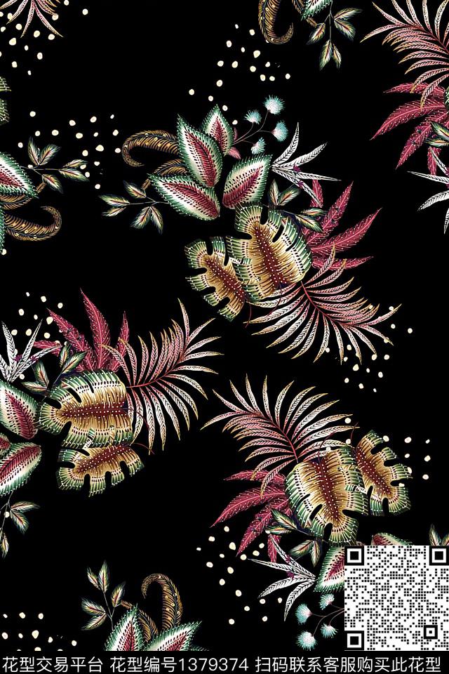 时尚数码华亿平台真丝数码印花华亿平台下载（图片编号: 1379374） - 瓦栏（Walan）