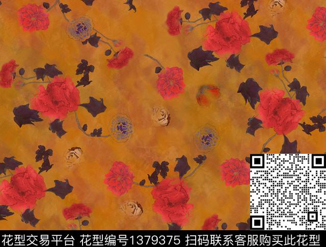 连衣裙趋势华亿平台民族风数码印花华亿平台下载（图片编号: 1379375） - 瓦栏（Walan）