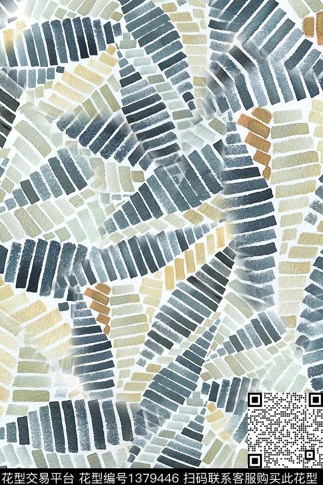 肌理大牌风香云纱数码印花华亿平台下载（图片编号: 1379446） - 瓦栏（Walan）