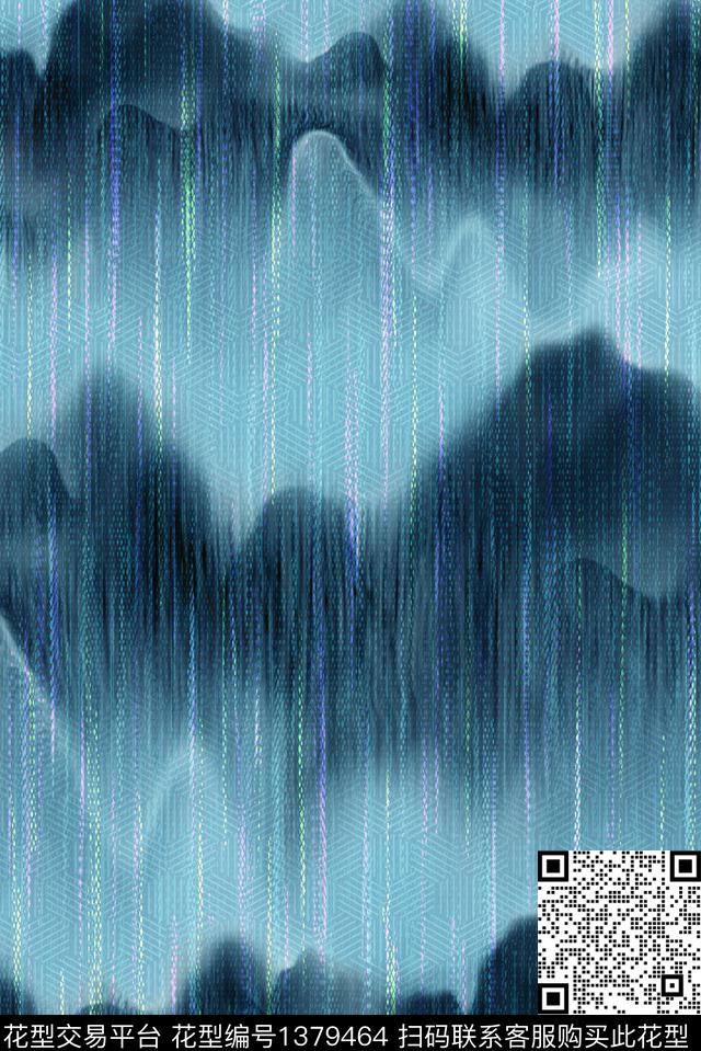 线条炫彩肌理数码印花华亿平台下载（图片编号: 1379464） - 瓦栏（Walan）