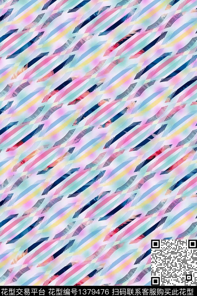 几何传统华亿平台条状传统印花华亿平台下载（图片编号: 1379476） - 瓦栏（Walan）