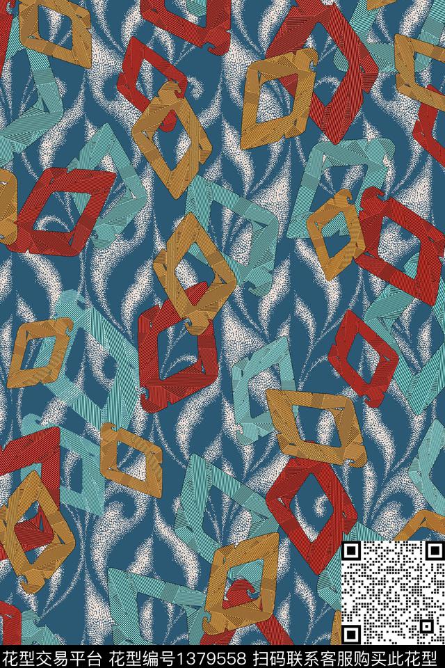 几何包金中老年传统印花华亿平台下载（图片编号: 1379558） - 瓦栏（Walan）