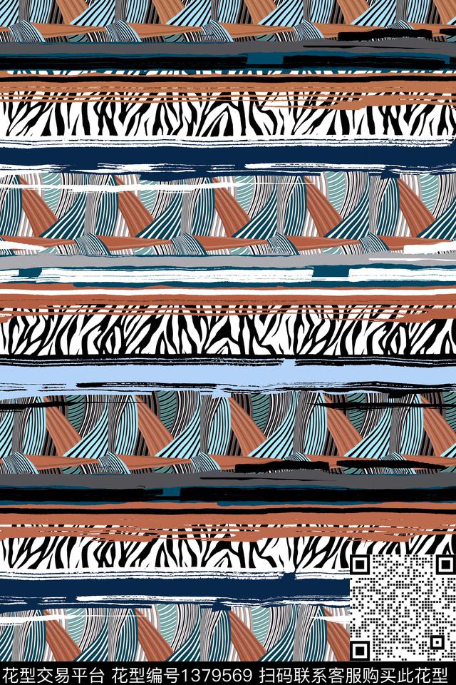 时尚线条几何传统印花华亿平台下载（图片编号: 1379569） - 瓦栏（Walan）