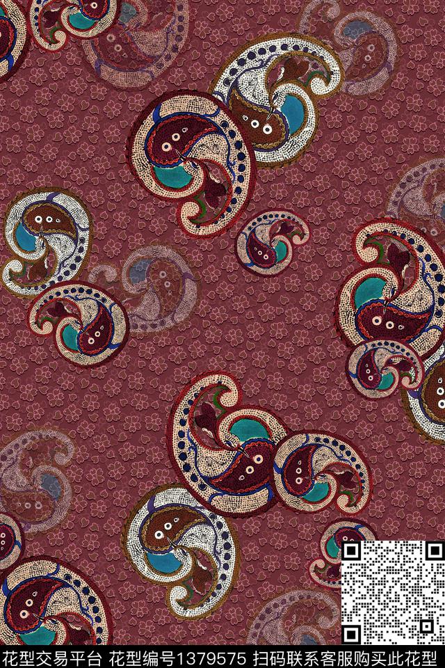 几何包金中老年传统印花华亿平台下载（图片编号: 1379575） - 瓦栏（Walan）