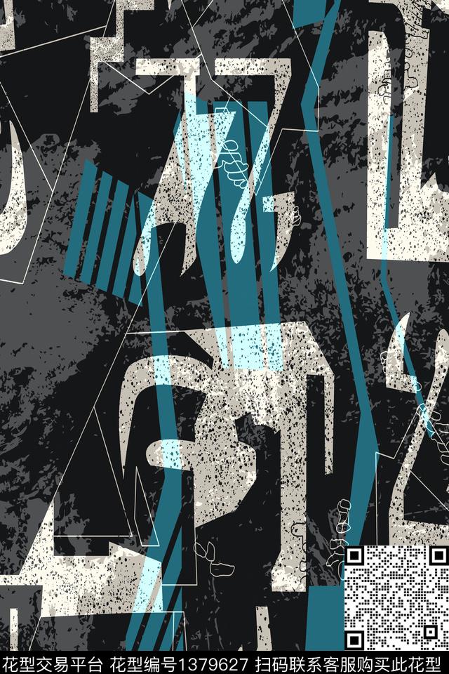 几何男装满版花迷彩传统印花华亿平台下载（图片编号: 1379627） - 瓦栏（Walan）