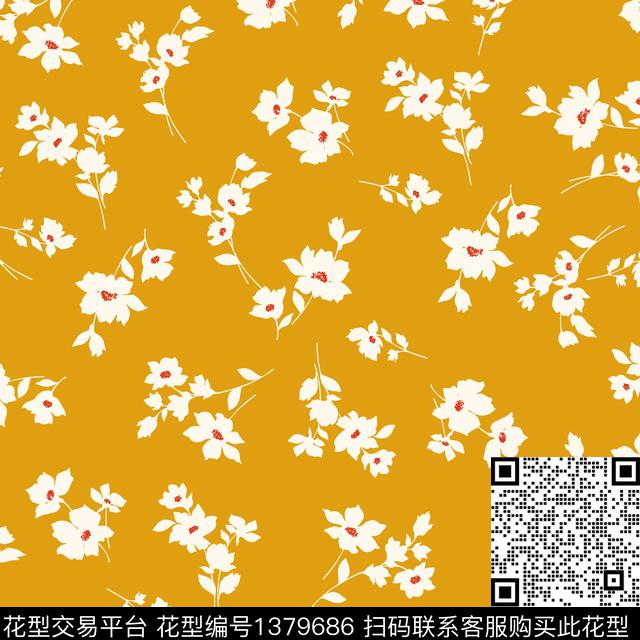 时尚花卉大牌风传统印花华亿平台下载（图片编号: 1379686） - 瓦栏（Walan）